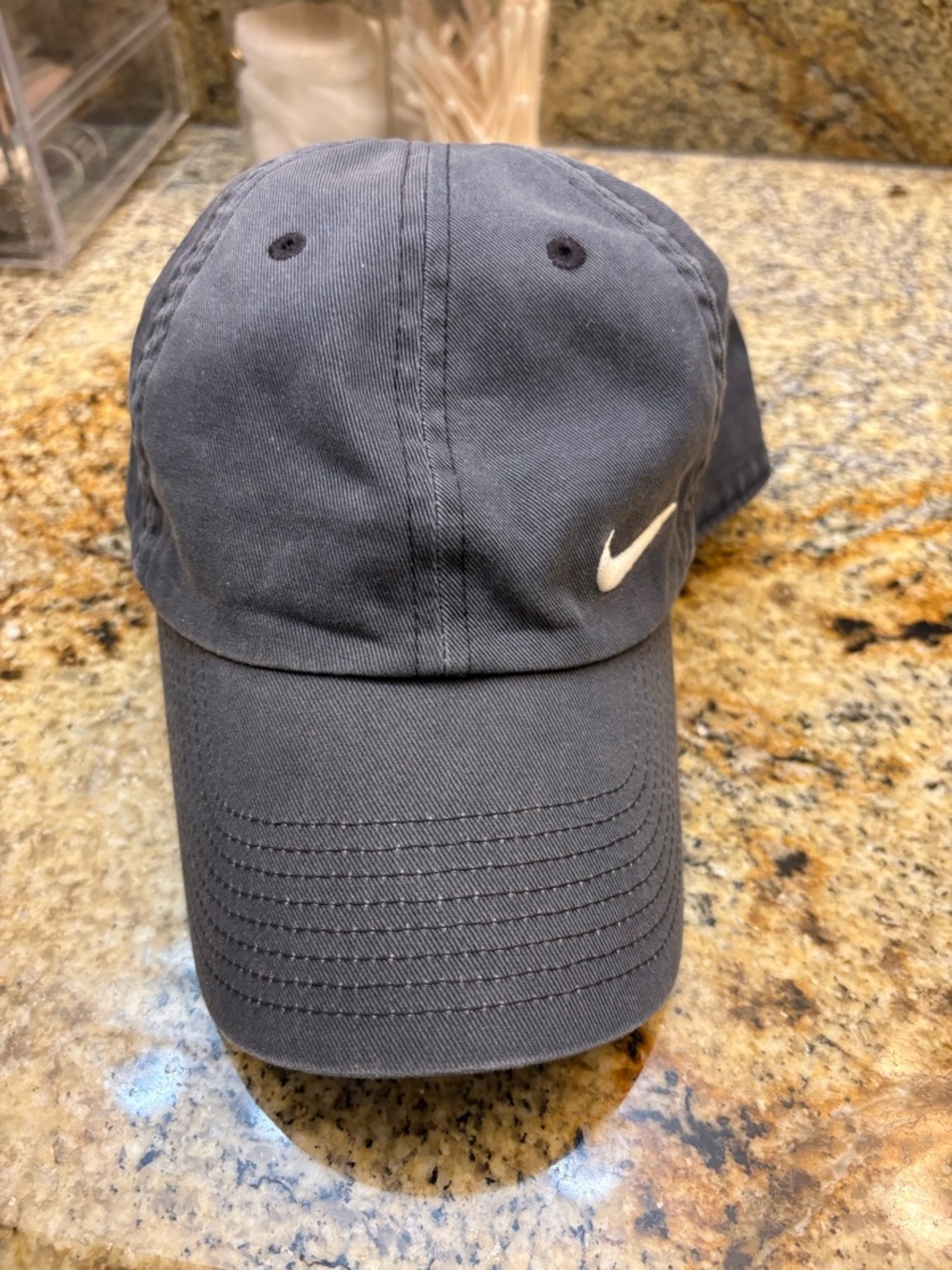 Nike Navy Baseball Cap with White Swoosh